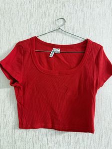 Red Crop Top
