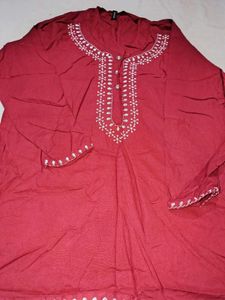 New Short Kurti With Embroidery