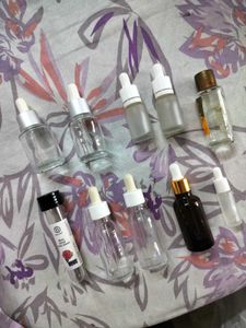 10 Empty Glass Bottles