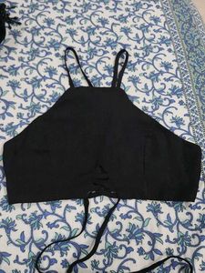 Black Stylish Export Brand Bralete Top