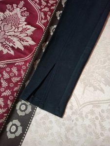 Black Split Hem Pants