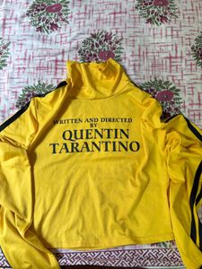 Yellow Printed Crop Top