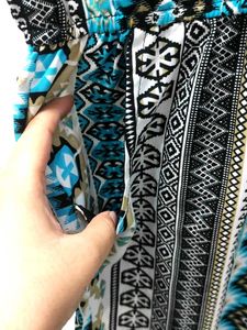 Patterned Sleeveless Jumpsuit