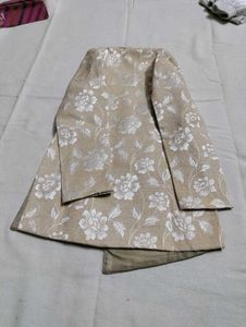 Floral Print Double Breasted Sherwani