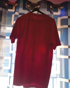 Man Solid Round Neck Red ♥️ T-SHIRT 👕