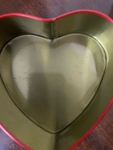 Red Heart-Shaped Tin