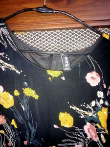 Black Printed Long Dress