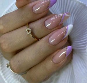 Stick On Purple Nail Set