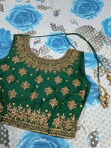 Embroidered Green Blouse