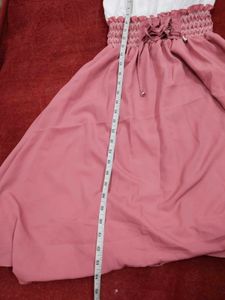 Pink &amp; White Fit and Flare Dress (BK)