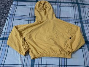 Yellow Cropped Hoodie