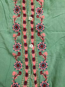 Boho Embroidered Button-Up Top