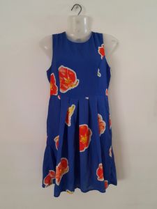Blue Printed Dress (Women's)