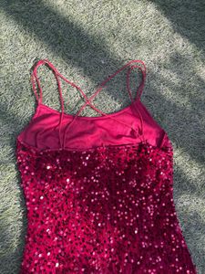 beautiful sequin marroon dress- size Small