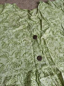 Green Floral Print Dress