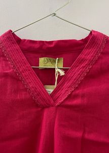 Solid Cotton Pink Kurta!🩷