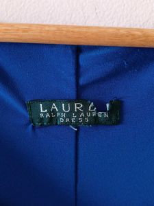 Ralph Lauren Draped Blue Gown