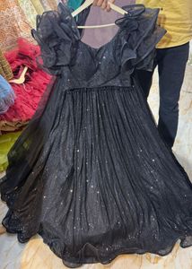 Elegant Grey Embellished Gown