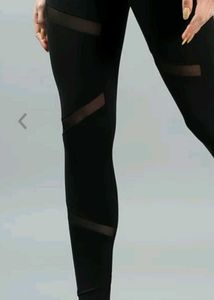Gym Wear Leggings With Mesh Cutouts