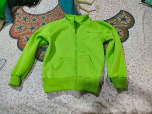 Women Neon Green Winter Sweatshirt