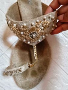 6.5 Inches Embellished Flats &amp; Sandals