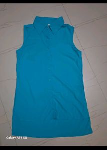 Blue Sleeveless Top