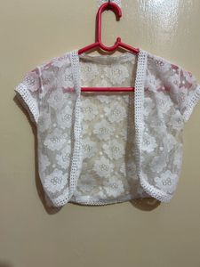 Cute White Lace Bolero Coat