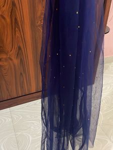 Elegant Navy Blue Dupatta