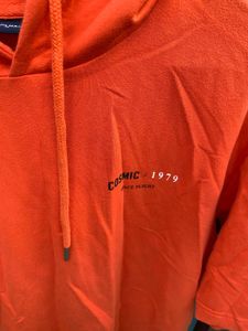 Orange POLHAM brand  Graphic Hoodie