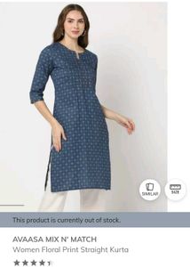 Avaasa Elegant Blue Printed Kurta