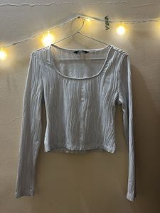 Textured Long Sleeve Top