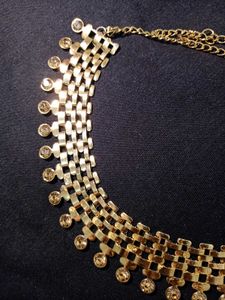 Gold chain Statement choker Necklace
