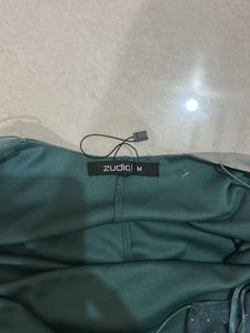 Green Marble Print Midi Slip Dress