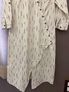 Wrap Dress - Cream &amp; Black Print