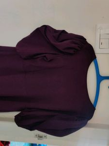 Dark Purple Flared Dress