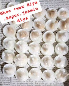 Pure Cow Ghee Diya with Batti Pooja Room 100 Pcs