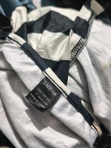 I. Striped Lace Cami Top