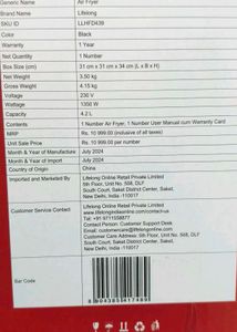 4.2lit Lifelong Branded Digital Airfryer