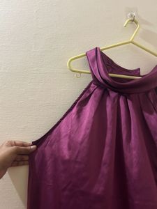 Elegant Purple Halter Top
