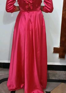 satin anarkali soft