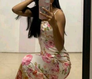 Women Floral Print SleevelessMidi Dress
