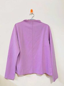 Lilac Mock Neck Long Sleeve Top