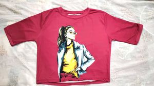 A Crop Top With Stylish Graphic