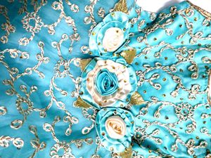 Cute Aqua Blue Flower Girl Dress