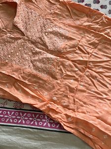 Peach colour kurta