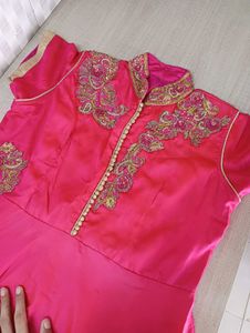 Pink Embellished Indian Dress