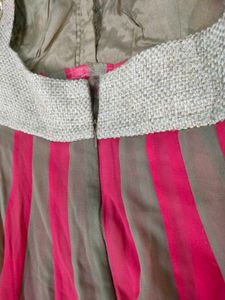 Pink And Golden Anarkali Dress