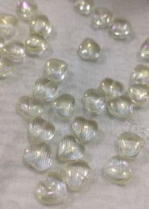 Iridescent Heart Shaped Beads