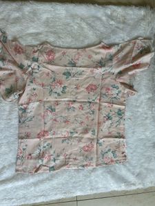 Floral Flutter Sleeve Blouse