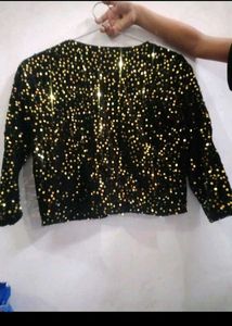 Black,Golden Party Jacket